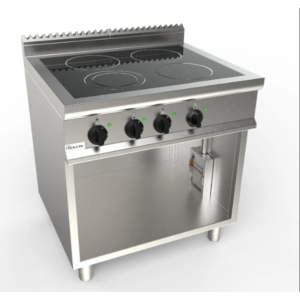 L7CVE4BA-masina-gatit-casta-inox-4-plite-electrice-vitroceramice-putere-10kw-seria-lady-700-suport-deschis-pecef-profesionale