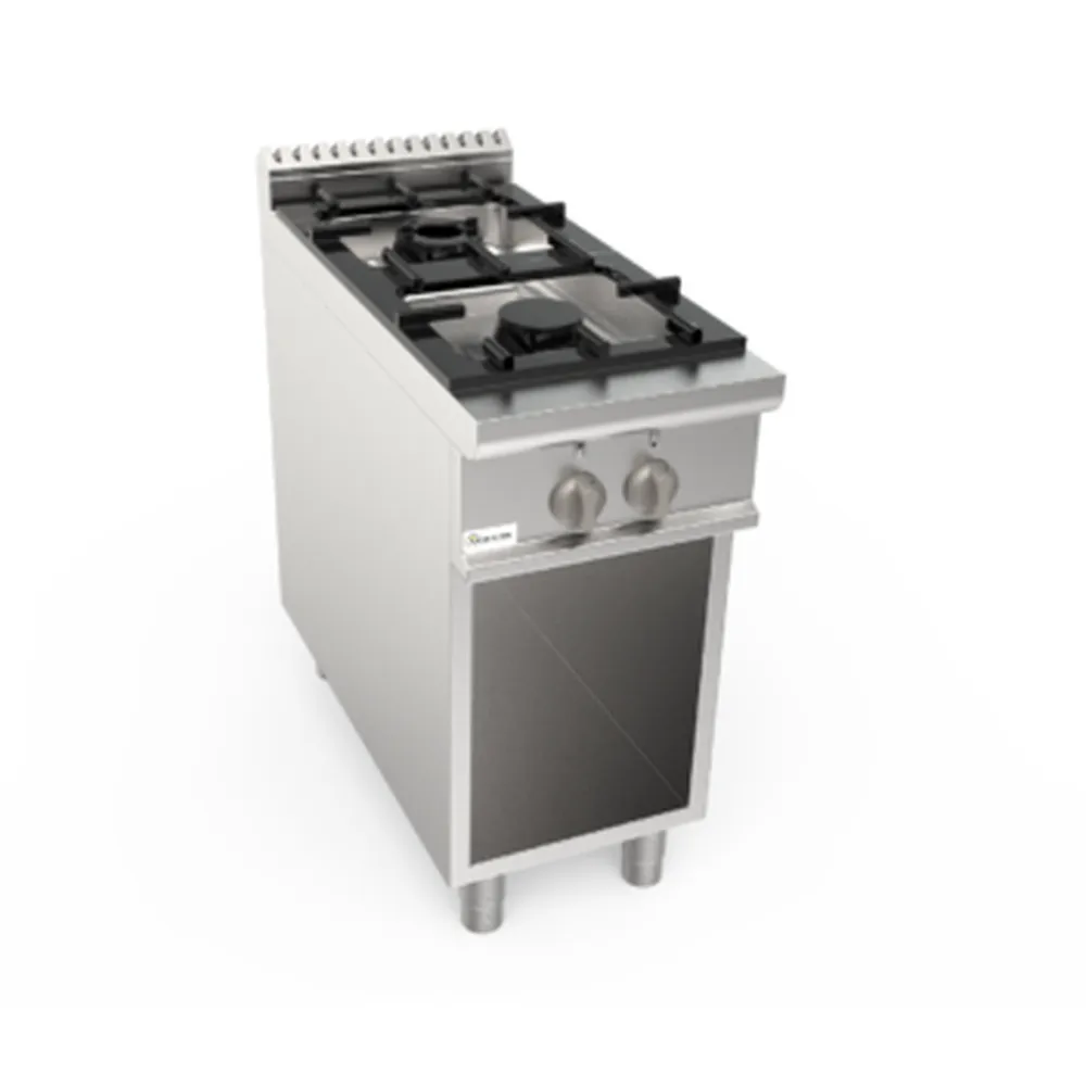 LQCUG2BA.1P1M-aragaz-profesional-masina-gatit-casta-inox-2-arzatoare-gaz-banc-putere-gaz-9-14.8kw-seria-lady-q-900-gratar-fonta-suport-deschis-pecef-profesionale