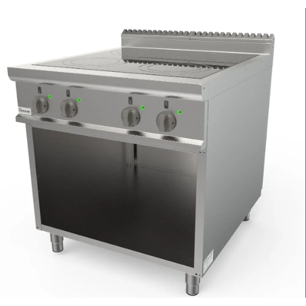 LQCVE4BA-masina-gatit-casta-inox-4-plite-electrice-vitroceramice-banc-putere-12kw-seria-lady-q-900-suport-deschis-pecef-profesionale