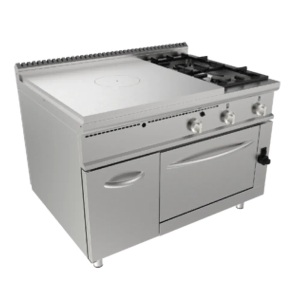 LQTPG6NG-masina-gatit-casta-inox-placa-radianta-banc-gaz-2-arzatoare-putere-gaz-33.5kw-seria-lady-q-900-gn-21-spatiu-depozitare-cuptor-pecef-profesionale