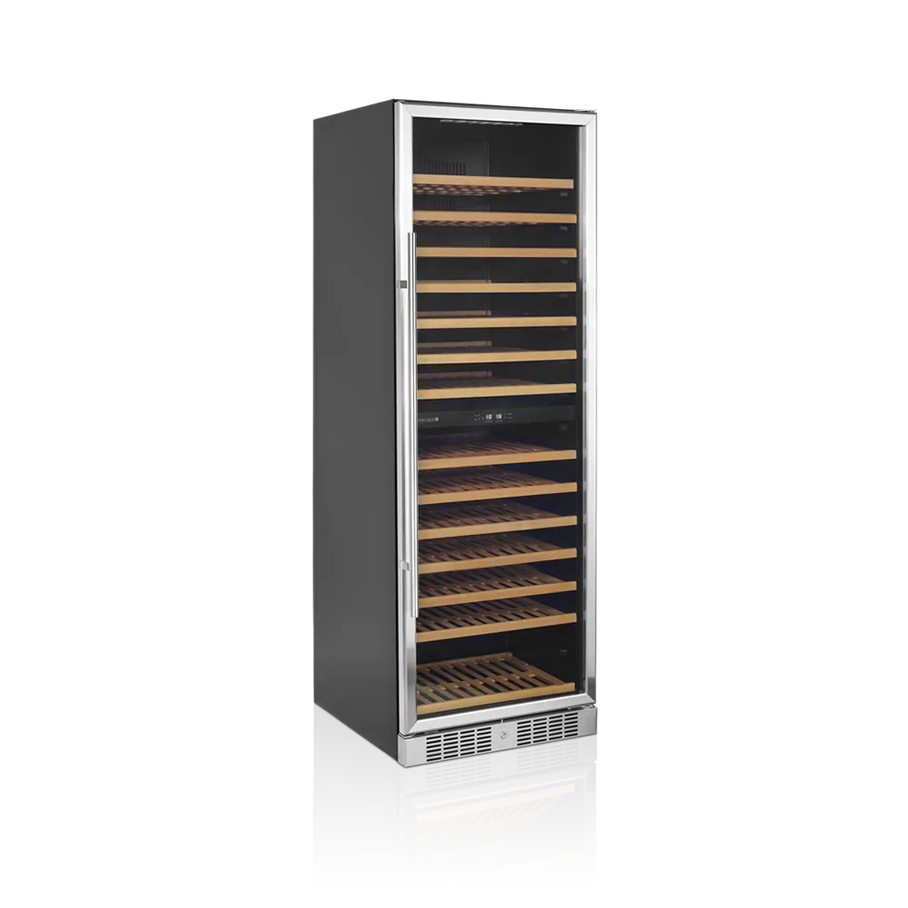 vitrina-vin-tefcold-+5-°c-+18-°c-o-usa-sticla-14-rafturi-lemn-2-zone-temperatura-volum-350-l-consum-anual-175kwh-pecef-profesionale-TFW400-2S