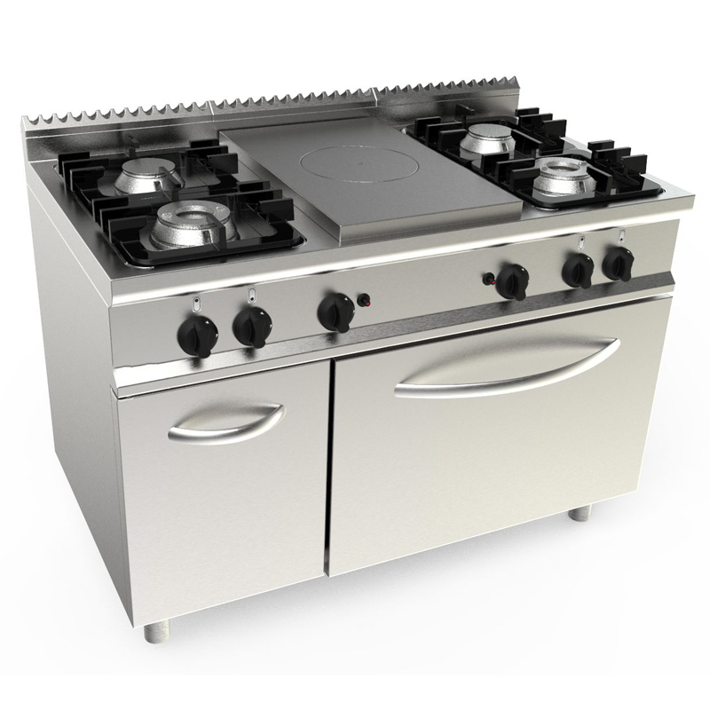 L7TPG6LN.2M2G-aragaz-profesional-masina-gatit-casta-inox-placa-radianta-4-arzatoare-gaz-putere-gaz-36.4kw-seria-lady-700-cuptor-spatiu-depozitare-pecef-profesionale