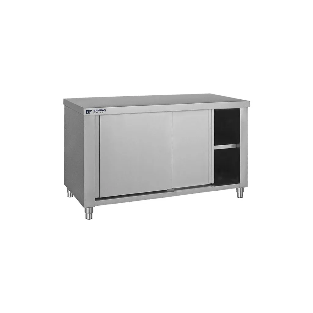 Dulap-din-inox-180-x-70-x-85-Bambas-cu-uși-glisante-pecef-profesionale-E-180